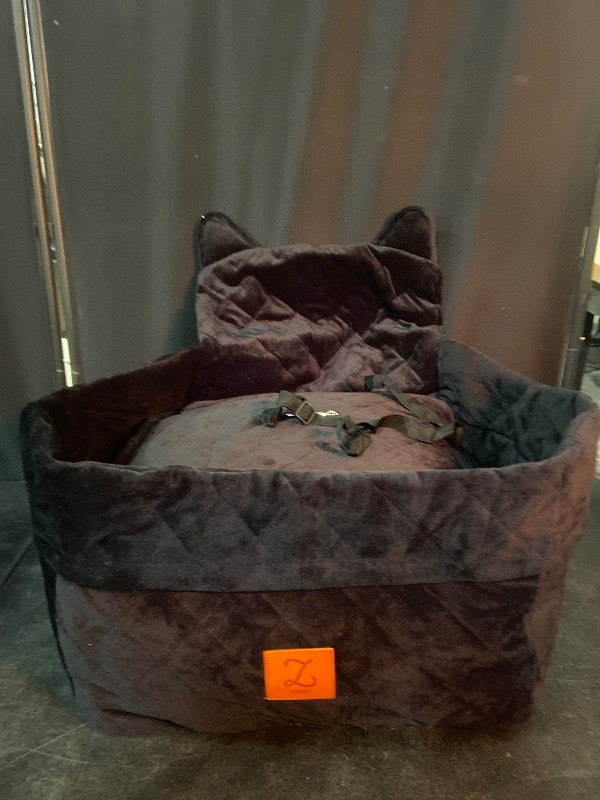 Photo 1 of Dog Car Seat for Small Dogs, Memory Foam Dog Booster Car Seats with Thick Cushion for Dogs Under 30lbs, Detachable Washable Pet Travel Bed with Storage Pockets and 2 Safety Belt