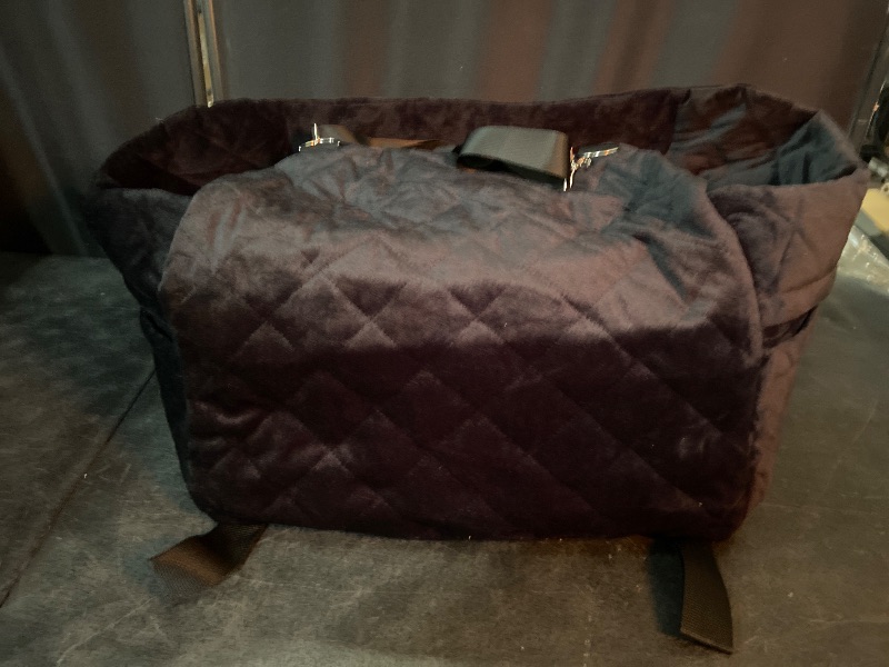 Photo 1 of Dog Car Seat for Small Dogs, Memory Foam Dog Booster Car Seats with Thick Cushion for Dogs Under 30lbs, Detachable Washable Pet Travel Bed with Storage Pockets and 2 Safety Belt