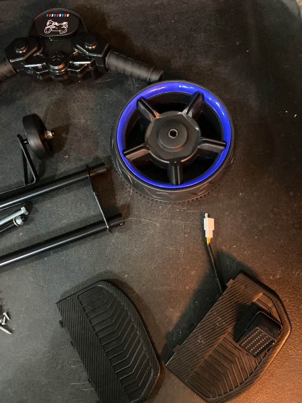 Photo 1 of Garvee Kids 6V Ride On Motorcycle, Battery Powered Ride On Toys w/Treaded Tires, Working Headlight, Horn, Music, Training Wheels, Stable Electric Toddler Motorcycle for Kids, Gift for Boys Girls, Blue