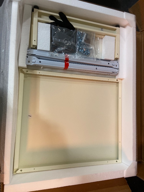 Photo 1 of 2 Drawer File Cabinet with Lock,Small Filing Cabinet for Home Office, Metal Vertical File Under Desk Cabinets for A4/Letter, Assembly Required, Cream