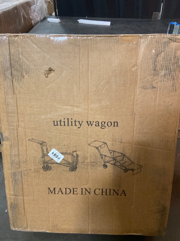 Photo 1 of 2-in-1 Multifunctional Folding Wagon Carts, Convertible Beach Chair,650LBS Large Capacity, Foldable Portable Wagon, Utility Cart Suitable for Grocery, Sports, Garden, Shopping, Camping
