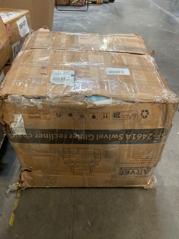 Photo 1 of Garvee Recliner Chair Nursery, Oversized Manual Reclining Rocking Chair, Corduroy 360 Swivel Glider with Cup Holder, Massage and Heat Recliner, Small Sofa Chairs for Adults, Living Room, RV, Bedroom, Brown
