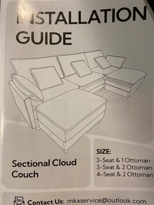 Photo 1 of Cream Sectional Cloud Couch. (One Side Of The Couch Only.)