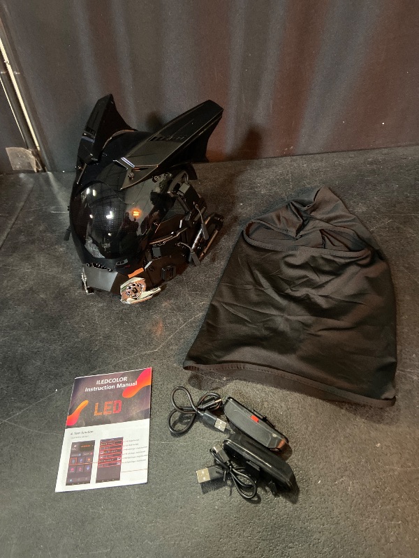 Photo 1 of Size Adult Punk Mask, Sci Fi Futuristic Helmet - Techwear Mask for Adult Party