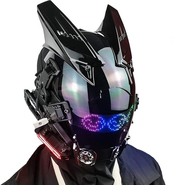 Photo 1 of Size Adult Punk Mask, Sci Fi Futuristic Helmet - Techwear Mask for Adult Party
