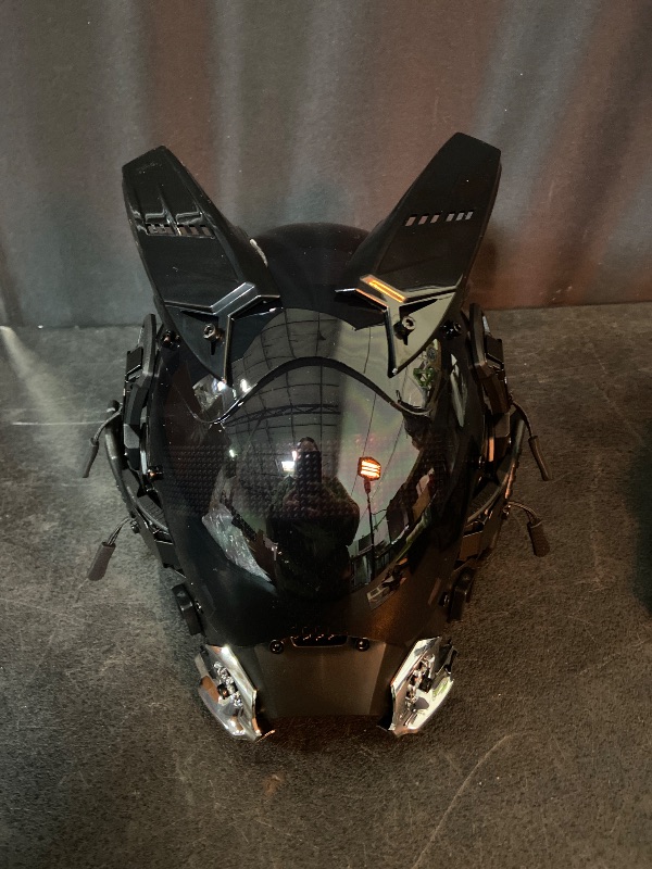 Photo 1 of Size Adult Punk Mask, Sci Fi Futuristic Helmet - Techwear Mask for Adult Party