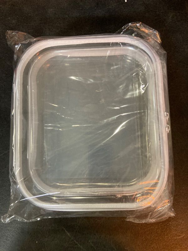 Photo 1 of Aimery 2 Pack Clear Hard Shell Zipper Case Large, Clear Plastic Zip Pencil Case Hard Shell, Portable Storage Zipper Pouch For Snacks Toy Cosmetics Toiletries