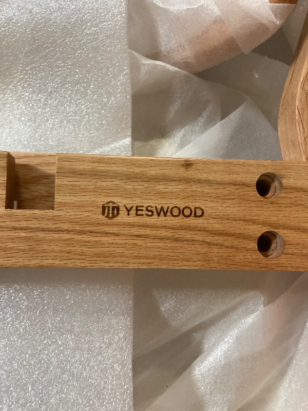 Photo 1 of 100% Solid Wood Upholstered Dining Chairs, Mid Century Modern Oak Dining Chairs with Curved Back Design with Butterfly Wing Shape for Kitchen, Dining Room, Restaurant (1PK, Log Color-Gray Cushion)