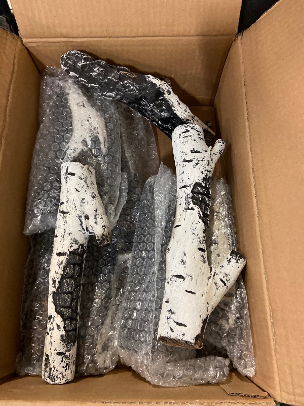Photo 1 of Used Item 18-24 Inch Ventless Fireplace Logs Gas Fireplace Burner (Liquid Propane Fireplace Birch, 18 Inch)
