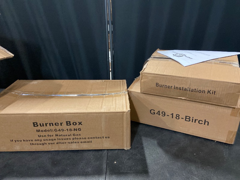 Photo 1 of Used Item 18-24 Inch Ventless Fireplace Logs Gas Fireplace Burner (Liquid Propane Fireplace Birch, 18 Inch)
