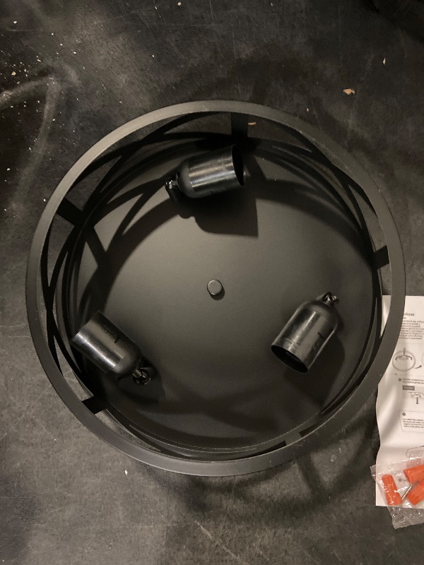 Photo 1 of Flush Mount Ceiling Light Fixture,3-Light Ceiling Light Fixture,Black Hallway Light Fixtures Ceiling,Light Fixtures Ceiling Mount for Kitchen,Farmhouse,Hall,Bedroom,Bathroom (1 Pack)
