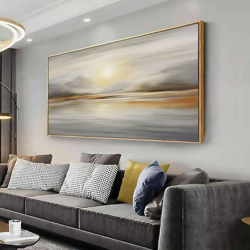 Photo 1 of Framed Wall Art Abstract Seascape Canvas Printing Wall Decor Artwork for Living Room Bedroom Dining Room Home Office Decor 30x60inch
