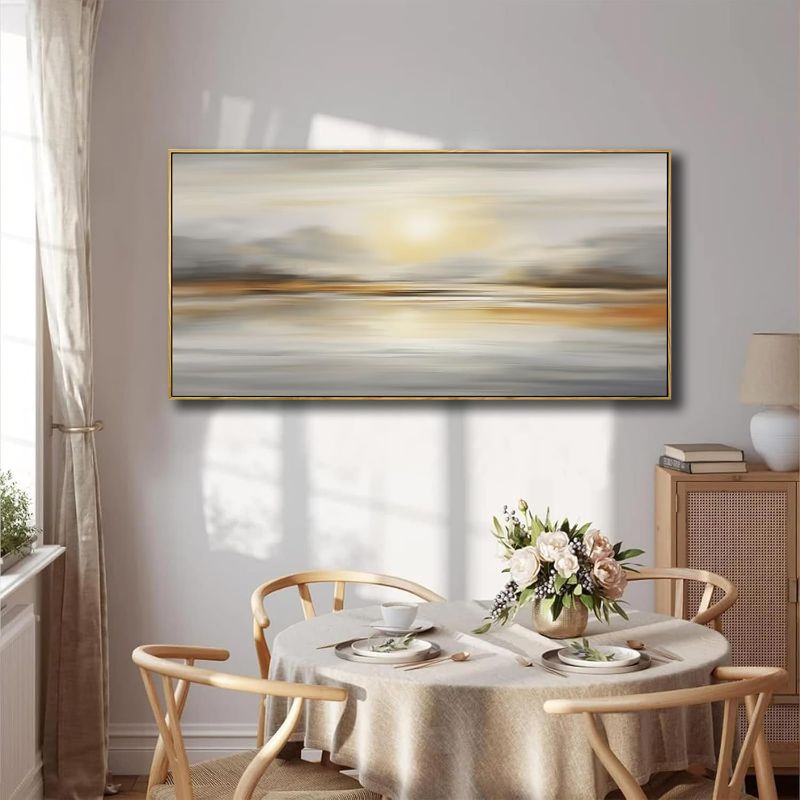 Photo 1 of Framed Wall Art Abstract Seascape Canvas Printing Wall Decor Artwork for Living Room Bedroom Dining Room Home Office Decor 30x60inch
