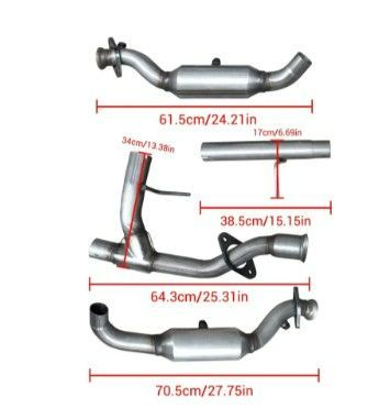 Photo 1 of NINTE Catalytic Converter Set For 2011-2014 Ford F150 5.0L V8 Both Sides Y Pipe OEM PN:645251(Left)/645252(Right)