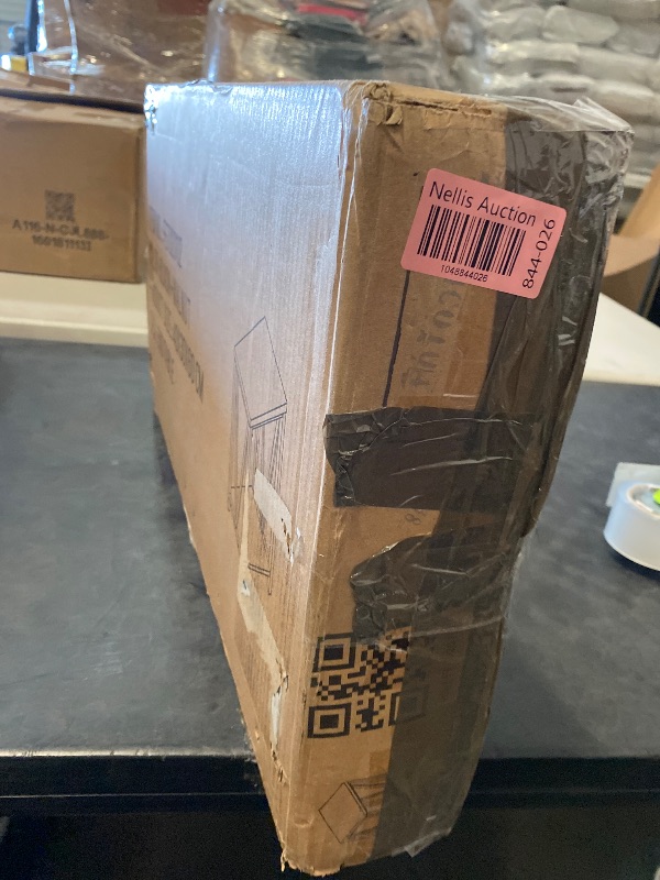 Photo 1 of FOLUBAN Small End Table, Rustic Wood and Metal Side Table with Storage, Modern Night Stand for Living Room Bedroom Office, Walnut
