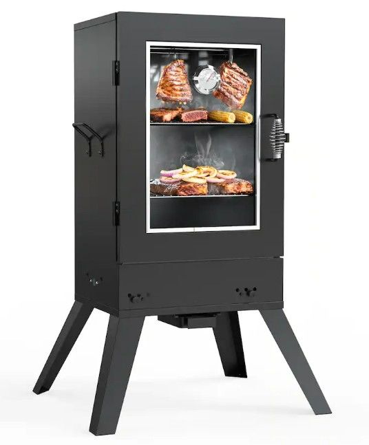 Photo 1 of Circus Cirle - 30-inch Electric Vertical BBQ Smoker with Thermometer & Leg Kit
