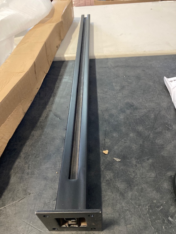 Photo 1 of Glass Railing End Post 35.8",304 Stainless Steel Glass Balustrade Post with Spigot Slots for Indoors & Outdoors Railing of Deck,Balcony,Attic,Staircase (End Post,Black)…