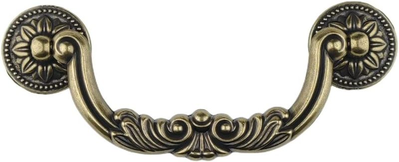 Photo 1 of 2-Pack 5 Inch Vintage Dresser Drawer Pull Handles Antique Bronze/Black.Available in Two Colors Rustic Kitchen Antique Drop Bail Pull Handles Metal Cabinet Pulls 128mm (2,Antique Bronze)

