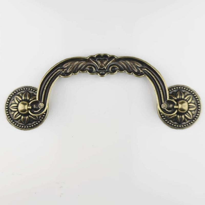 Photo 1 of 2-Pack 5 Inch Vintage Dresser Drawer Pull Handles Antique Bronze/Black.Available in Two Colors Rustic Kitchen Antique Drop Bail Pull Handles Metal Cabinet Pulls 128mm (2,Antique Bronze)
