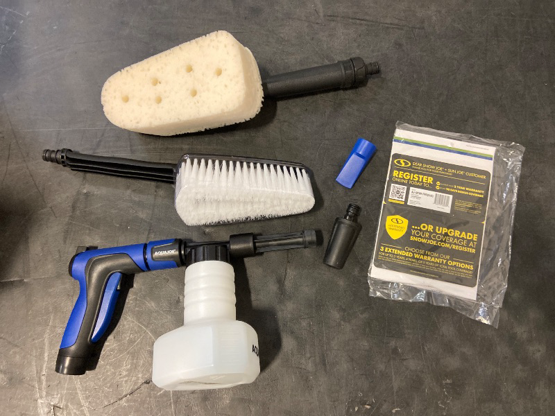 Photo 1 of 2-in-1 Hose-Powered Adjustable Foam Cannon Spray Gun with Attachments, Blue