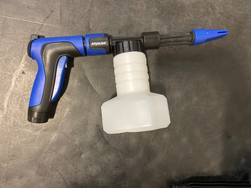 Photo 1 of 2-in-1 Hose-Powered Adjustable Foam Cannon Spray Gun with Attachments, Blue