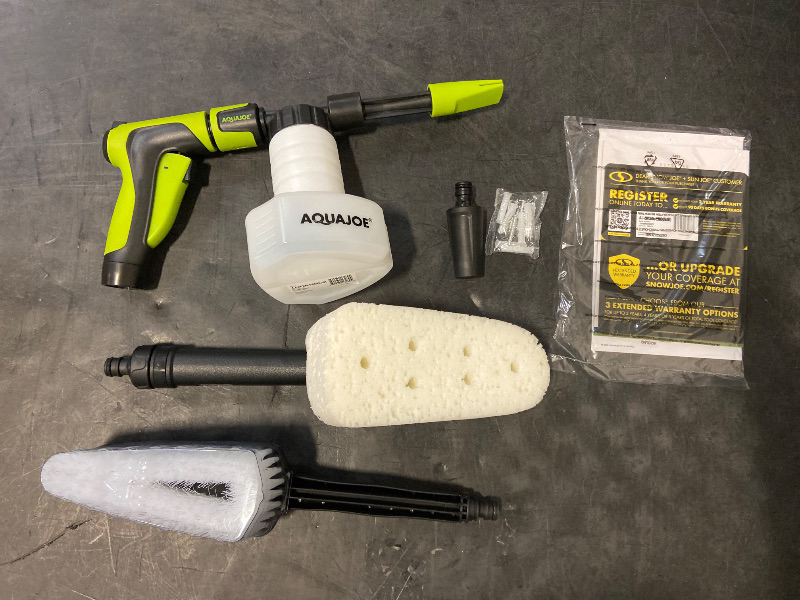 Photo 1 of 2-in-1 Hose-Powered Adjustable Foam Cannon Spray Gun with Attachments, Green
