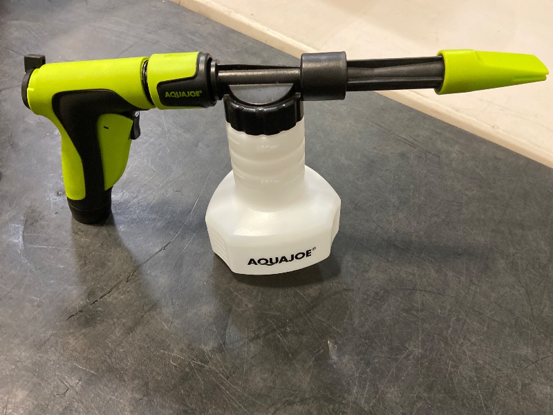 Photo 1 of 2-in-1 Hose-Powered Adjustable Foam Cannon Spray Gun with Attachments, Green
