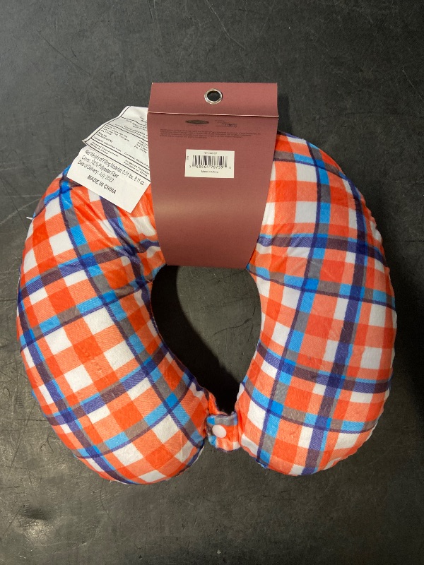 Photo 1 of Black Canyon Gear RoadPro RP70ASST Print Memory Foam Neck Pillow - Orange, Blue and White Striped