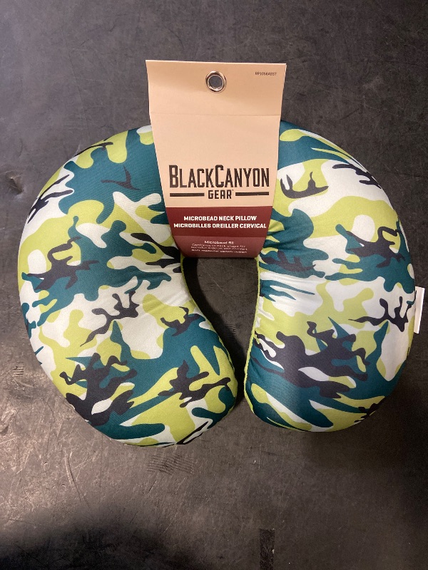 Photo 1 of BlackCanyon Outfitters RoadPro RP1056ASST Print Microbead Neck Pillow - Army Green