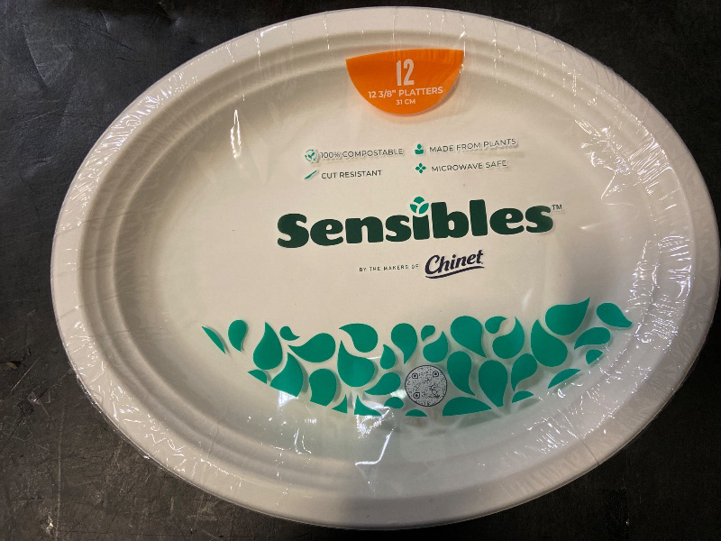 Photo 1 of Chinet Sensibles Platters, 12.375 Inch 12 ct