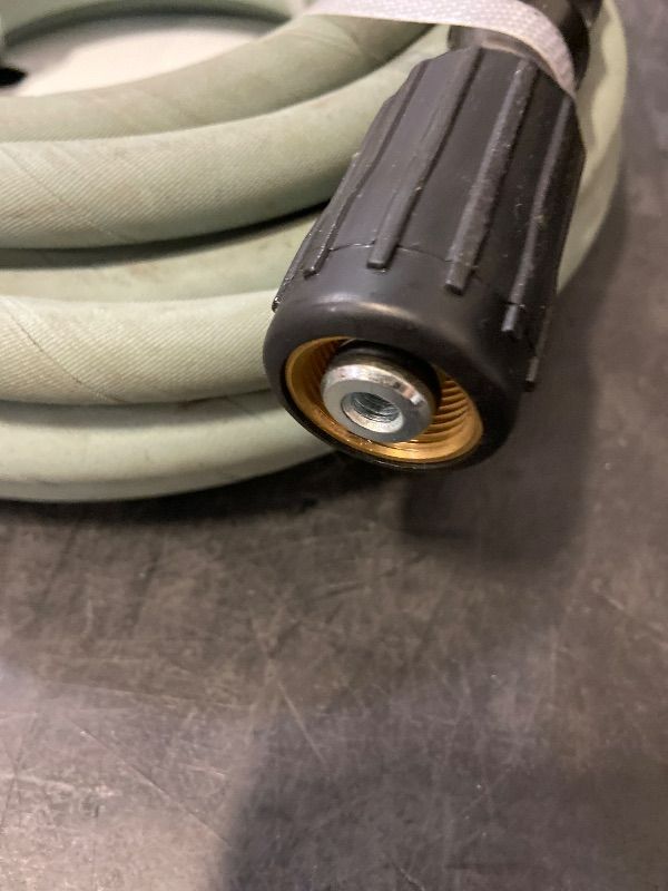 Photo 1 of 1/4 in. x 25 ft. 3000 PSI Rubber Pressure Washer Hose, Non-Marking with M22 Fittings