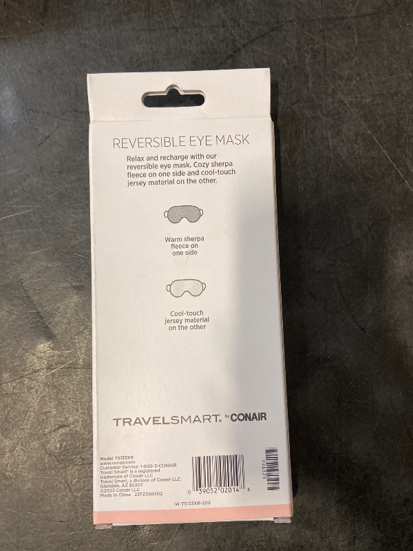 Photo 1 of Conair Travelsmart Sherpe reversible eye mask 