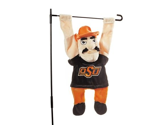 Photo 1 of BSI Oklahoma State University Cowboys "Pistol Pete" plush 3D mascot garden flag