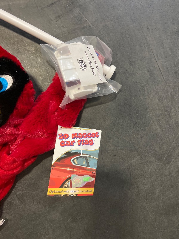 Photo 1 of BSI Iowa State Cyclones Mascot Hanging Car Flag 