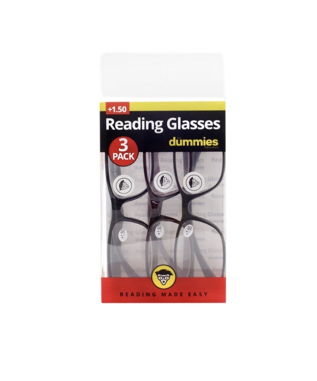 Photo 1 of 3 Pack Reading Glasses for Dummies +1.50 Brown Black 