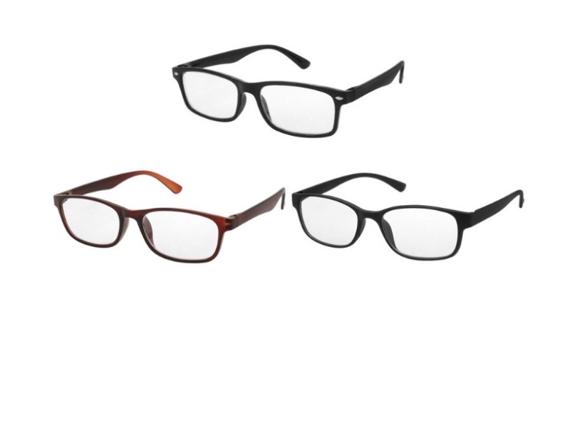 Photo 1 of 3 Pack Reading Glasses for Dummies +1.50 Brown Black 