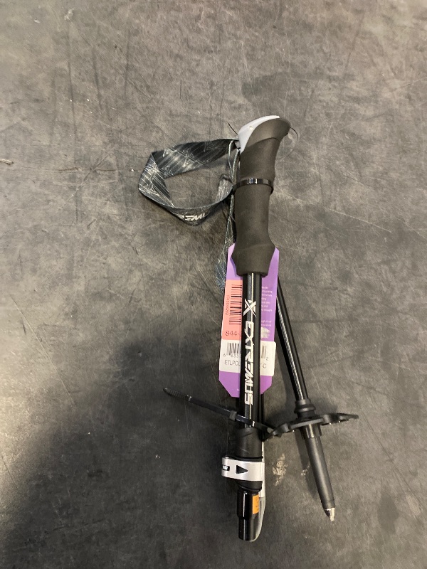 Photo 1 of (Grey) Extremus Collapsible Trekking Pole for Hiking, Lightweight Hiking Poles, 1-pc Pack Durable Aluminum Adjustable Walking Sticks with Quick Lock System for Camping, Travel, Seniors, Men, Women