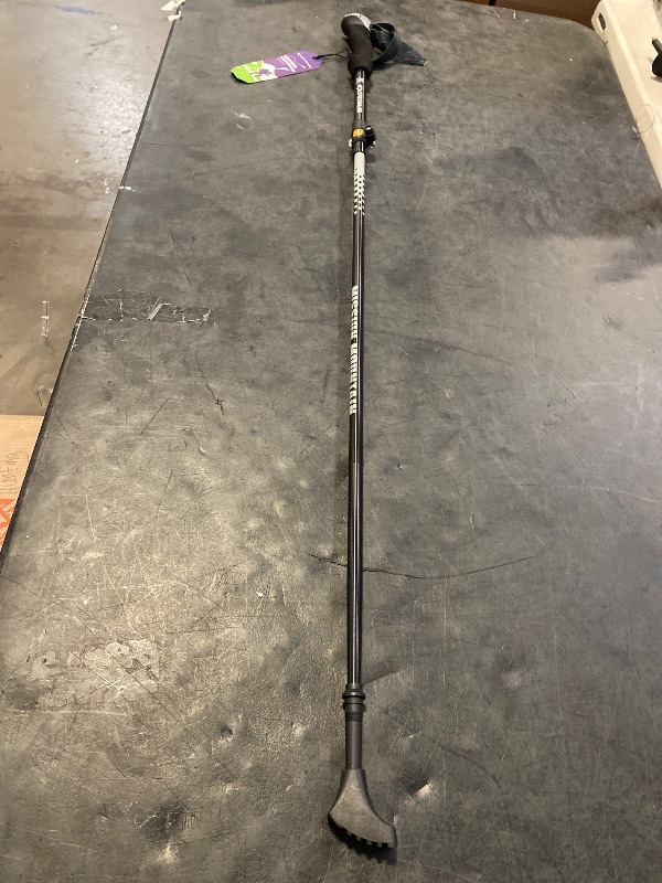 Photo 1 of (Grey) Extremus Collapsible Trekking Pole for Hiking, Lightweight Hiking Poles, 1-pc Pack Durable Aluminum Adjustable Walking Sticks with Quick Lock System for Camping, Travel, Seniors, Men, Women
