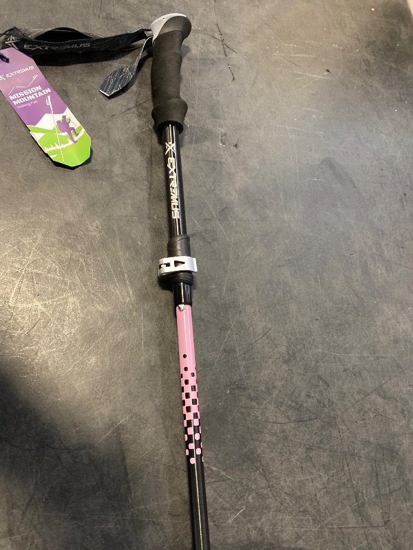 Photo 1 of (Pink) Extremus Collapsible Trekking Pole for Hiking, Lightweight Hiking Poles, 1-pc Pack Durable Aluminum Adjustable Walking Sticks with Quick Lock System for Camping, Travel, Seniors, Men, Women
