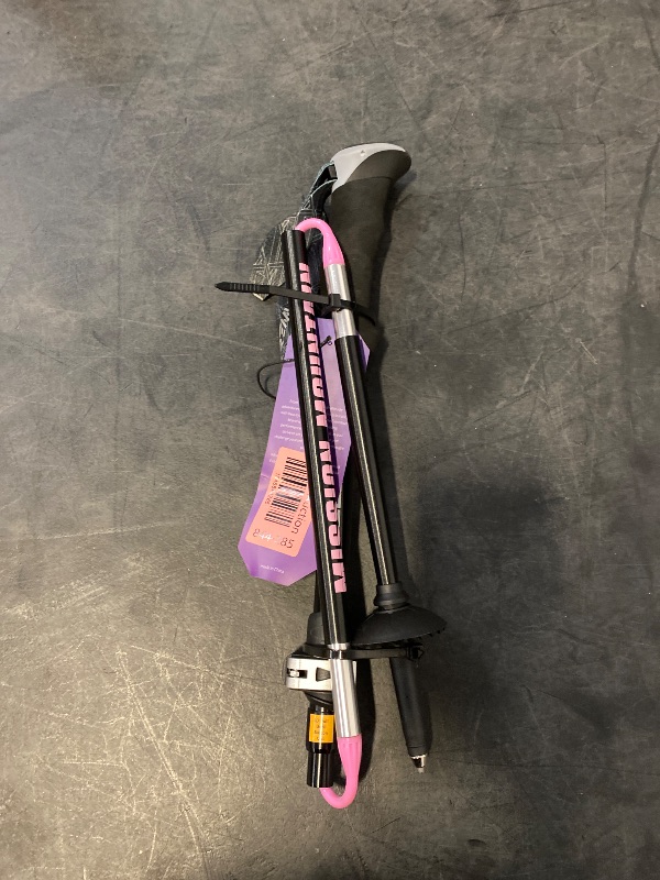 Photo 1 of (Pink) Extremus Collapsible Trekking Pole for Hiking, Lightweight Hiking Poles, 1-pc Pack Durable Aluminum Adjustable Walking Sticks with Quick Lock System for Camping, Travel, Seniors, Men, Women