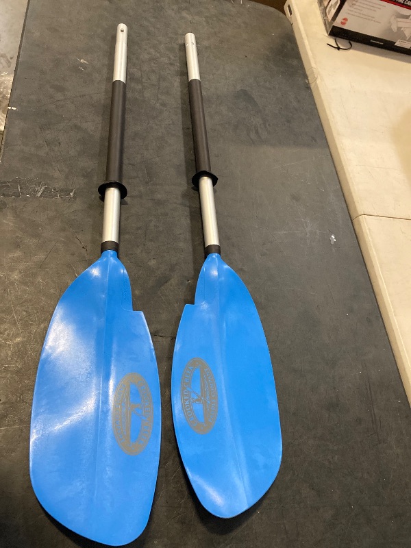 Photo 1 of Camco Crooked Creek Kayak Paddle | 3 Position Push-Button Feather Settings & Lightweight Anodized Aluminum Shaft w/Reinforced Asymmetrical Blades | 2 Pc Design for Boat/RV Storage | 7-Ft (50483)