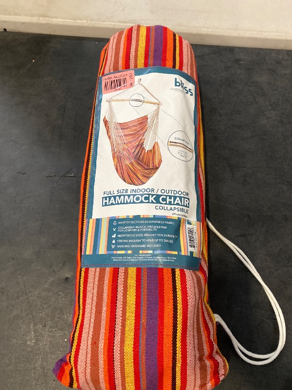 Photo 1 of Fabric Hammock Chair W/Spreader BAR PDQ, Toasted Almond