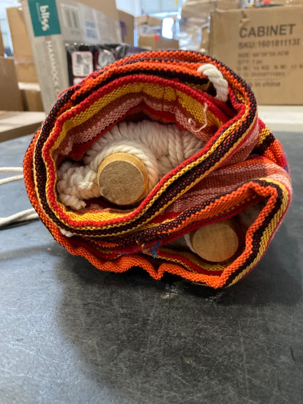 Photo 1 of Fabric Hammock Chair W/Spreader BAR PDQ, Toasted Almond