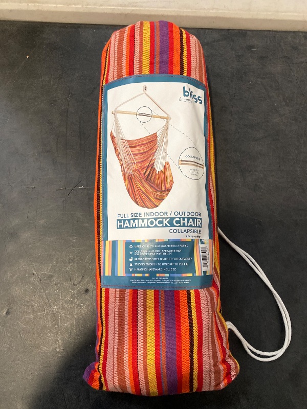 Photo 1 of Fabric Hammock Chair W/Spreader BAR PDQ, Toasted Almond