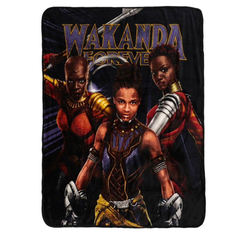Photo 1 of 46" X 60" Black Panther Silk Touch Throw
