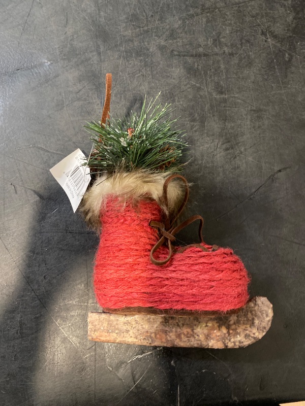 Photo 1 of (Red)Hanging Ice Skate, Winter Decoration,