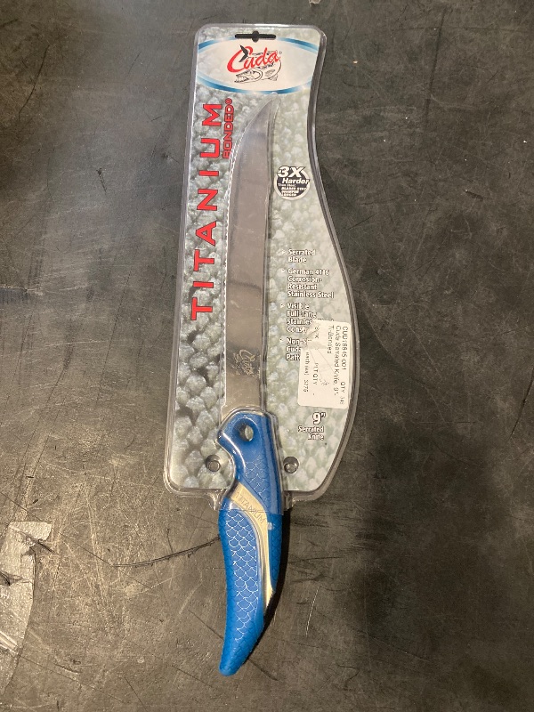 Photo 1 of Cuda Fillet Knife 9 in TI-Bonded Serrated Knife