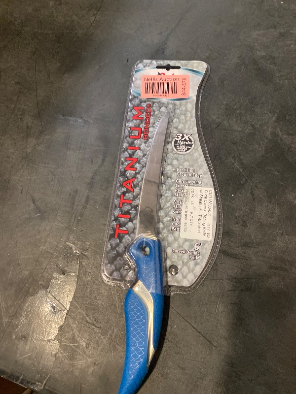 Photo 1 of CUDA 6" Fillet Knife Curved Boning 18833 Titanium Bonded Corrosion Resistant Stainless Steel Blade Fish Knife with Precision Ground Edge & Non-Slip Grip For Freshwater Use