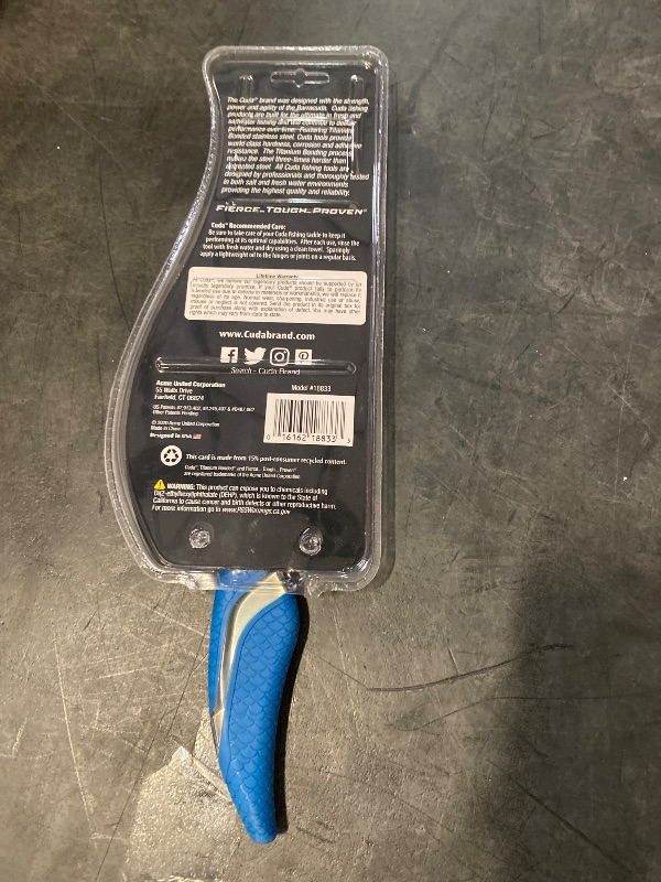 Photo 1 of CUDA 6" Fillet Knife Curved Boning 18833 Titanium Bonded Corrosion Resistant Stainless Steel Blade Fish Knife with Precision Ground Edge & Non-Slip Grip For Freshwater Use