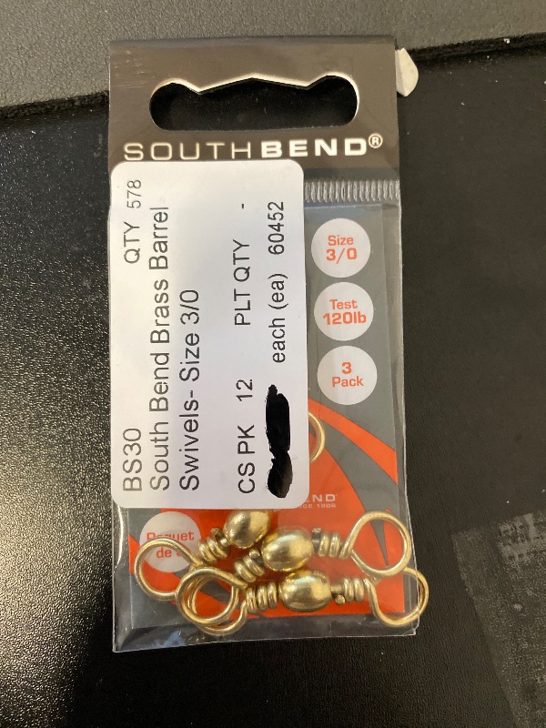 Photo 1 of Brass Barrel Fishing Swivel Size 3/0